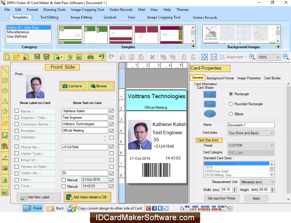 Visitor Management Software Screenshot