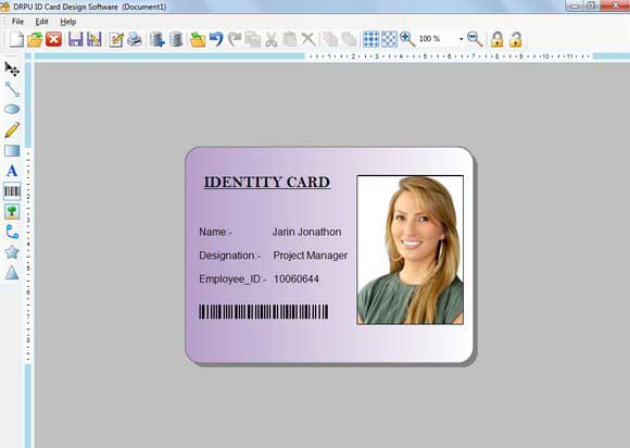 Screenshot of ID Card Designs