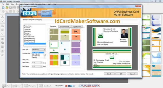 Business Cards Creator Software screenshot