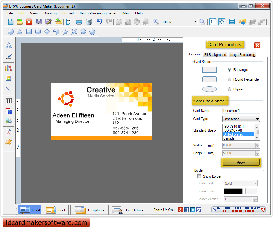 Business Card Designer 5.24 + Pro instal the last version for iphone