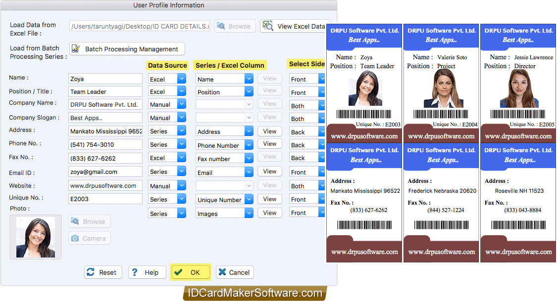 Fill user profile