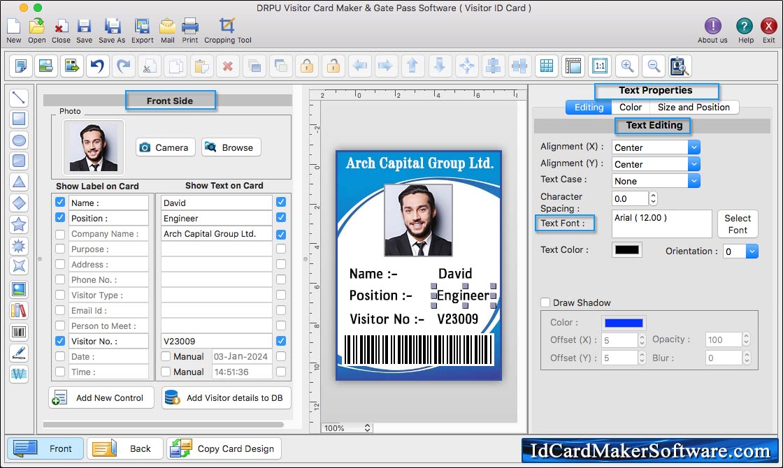 Visitors ID Cards Maker for Mac