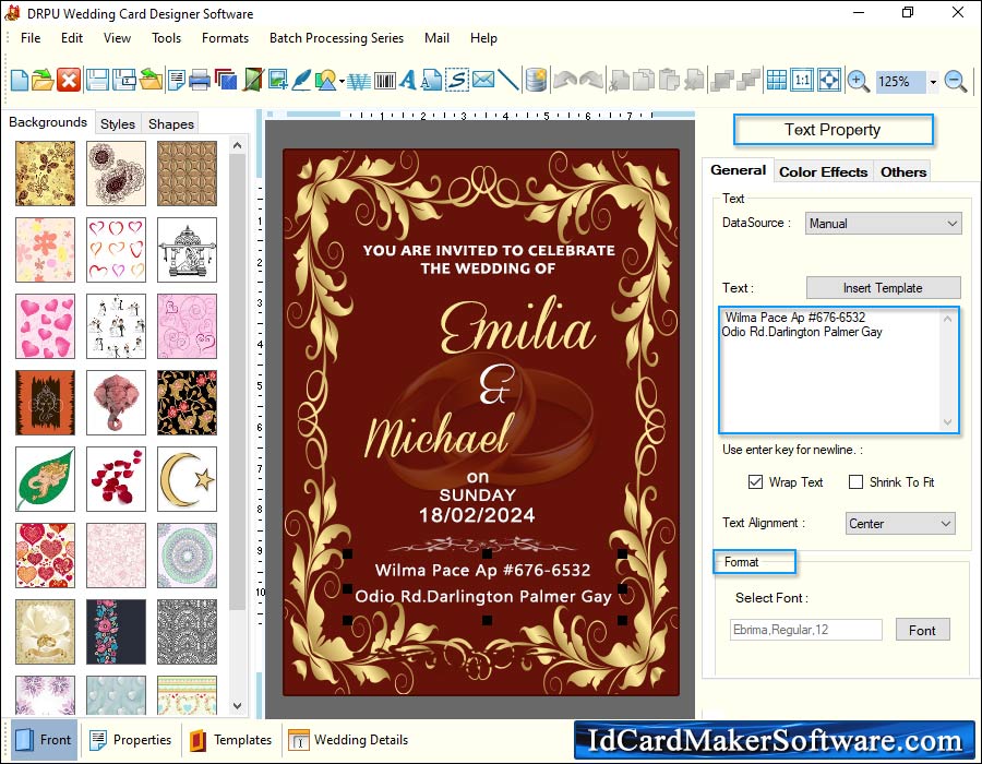 Designed Wedding Card
