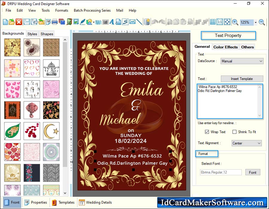 Designed Wedding Card